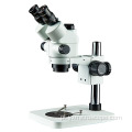 5-55X Big Field Zoom Trinocular Estéreo Microscópio
